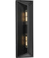 Bristol 2-Light Black Modern Farmhouse Large Outdoor Wall Lantern Matte Black