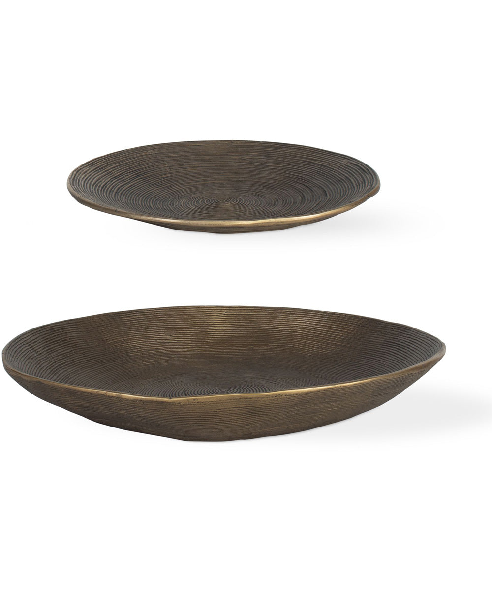 Stratum Round Brass Bowls Set of 2