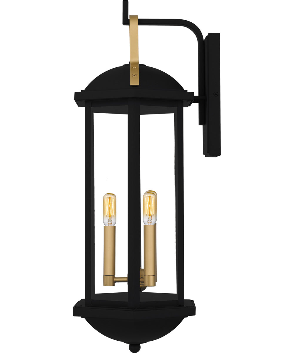 Crestfield Large 3-light Outdoor Wall Light  Coastal Armour Aluminum Matte Black