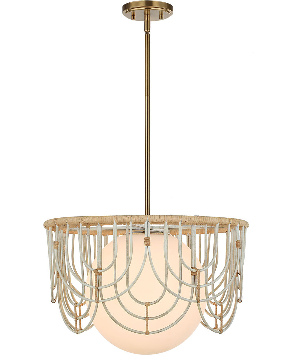 Arches 1 Light Rattan Pendant