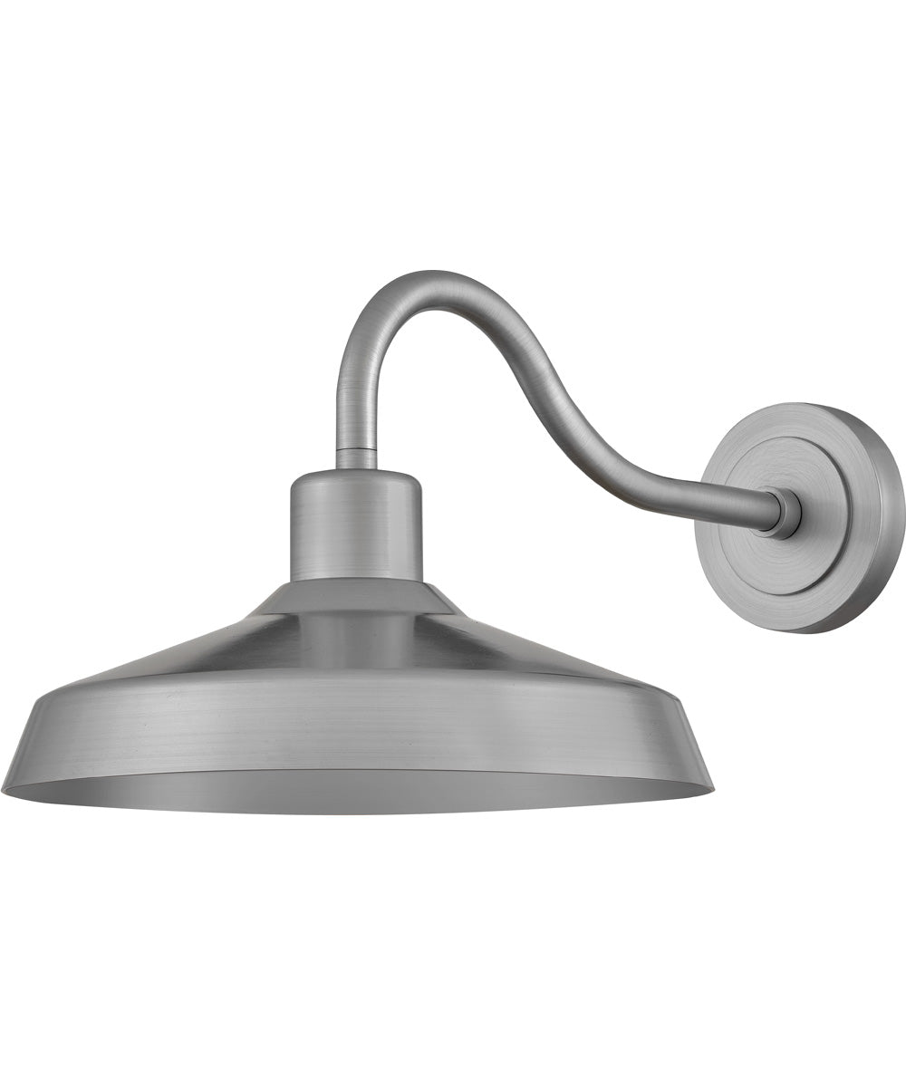 Forge 1-Light Medium Wall Mount Lantern in Antique Brushed Aluminum