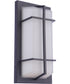Bulkhead Rectangular 2-Light Outdoor Lighting Textured Black