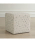 Joie White Chenille Ottoman