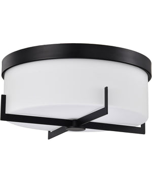 Roselle 3-Light Close-to-Ceiling Matte Black