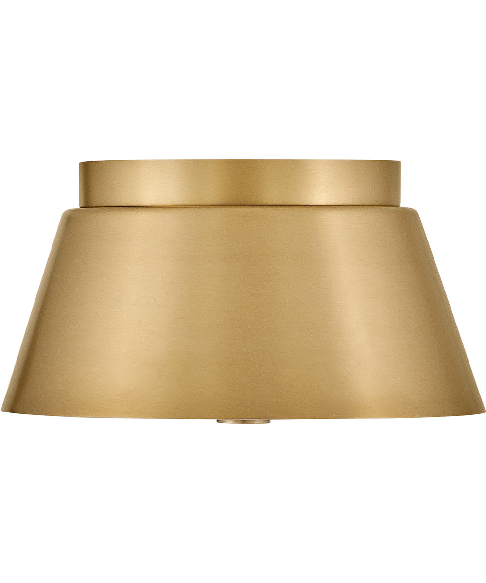 Tess 2-Light Small Flush Mount in Lacquered Brass