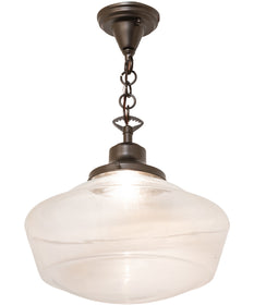 16" Wide Revival Schoolhouse Traditional Globe Pendant