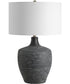 Graphite Ribbed Table Lamp