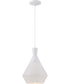 11"W Jake 1-Light LED Pendant Glacier White