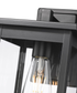 11"H Bowton II Outdoor Wall Light - Motion Sensor Dusk to Dawn Matte Black Finish with Glass Shade by Millennium Lighting