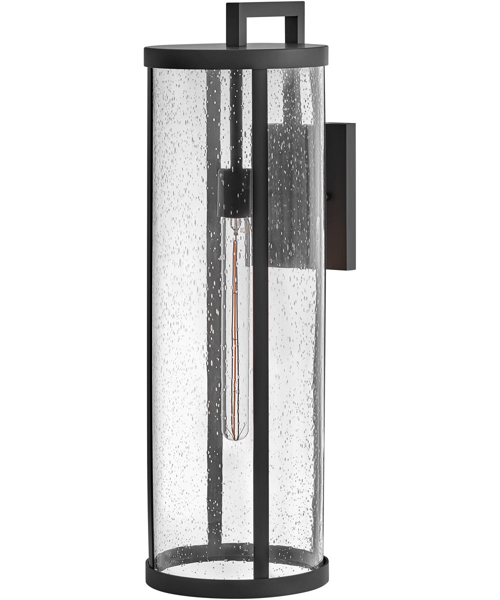 Alfie 1-Light Large Wall Mount Lantern in Black