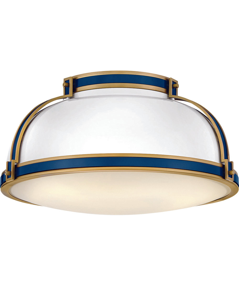 Barton 3-Light Medium Flush Mount in Gloss White