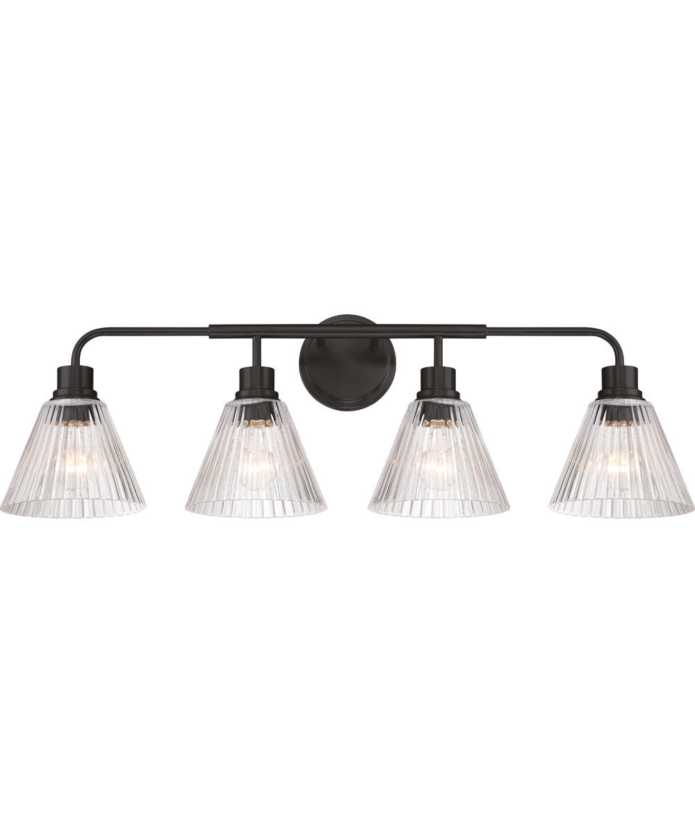Pleated 4-Light Lighting Flat Black