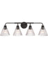 Pleated 4-Light Lighting Flat Black