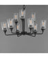 Hudson 9-Light Two-Tier Chandelier Black