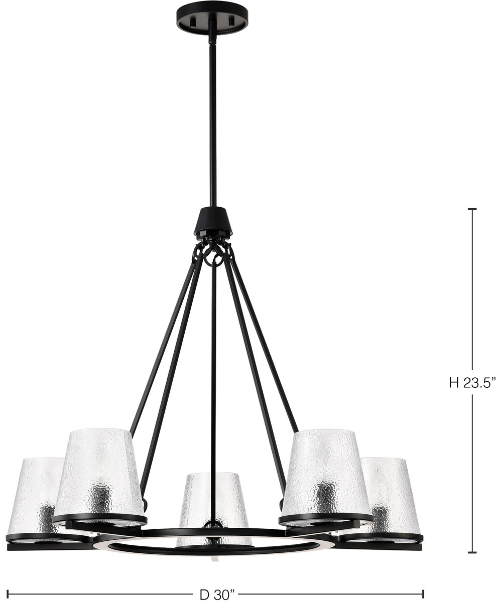 Valentine 5-Light Chandelier Black