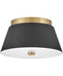 Tess 2-Light Small Flush Mount in Black