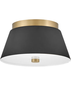 Tess 2-Light Small Flush Mount in Black