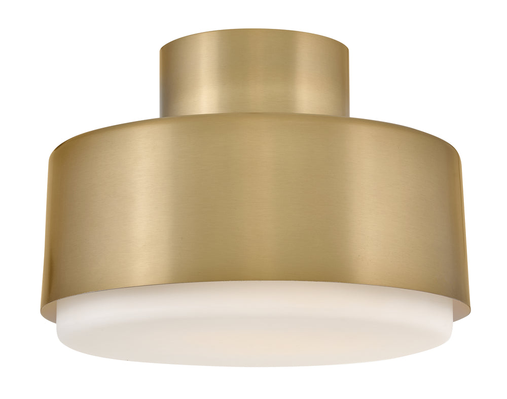 Cedric 2-Light Small Semi-Flush Mount in Lacquered Brass