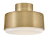 Cedric 2-Light Small Semi-Flush Mount in Lacquered Brass