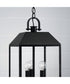 Nelson 3-Light Outdoor Hanging-Lantern Black