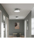 Avra Large 3-Light Flush Mount with Etched White Glass Shade Brushed Nickel