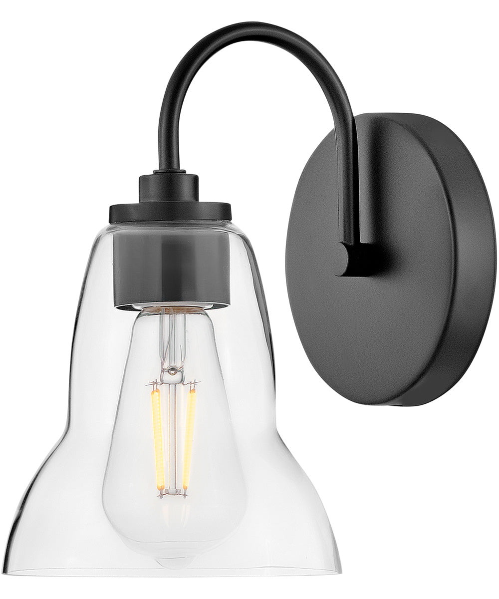 Vera 1-Light Small Single Light Vanity in Black