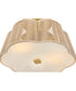 Sasha 2-Light Small Semi-Flush Mount in Lacquered Brass