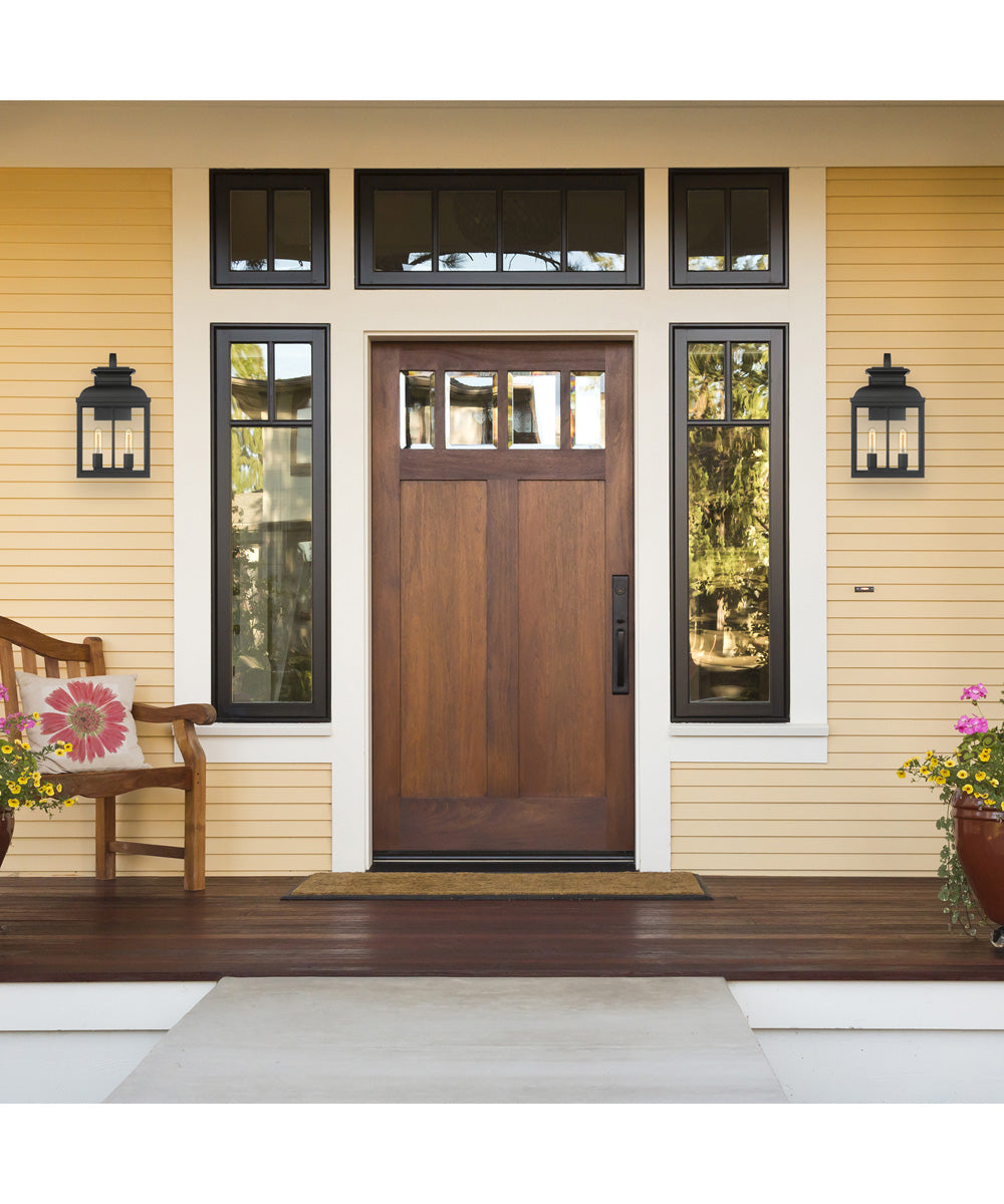 Milton 2 Light Wall Lantern Black