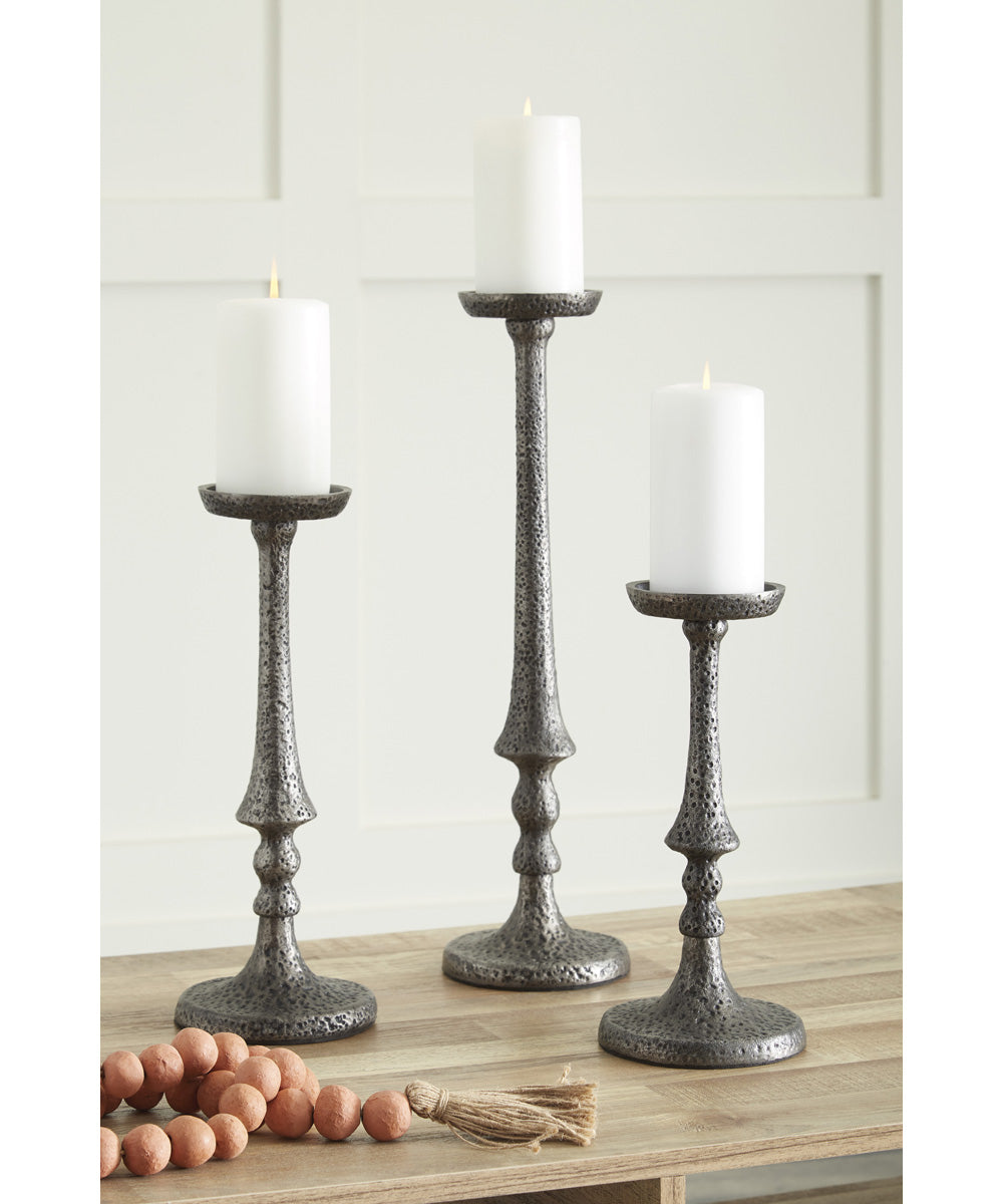 Eravell Candle Holder Set Set of 3 Pewter