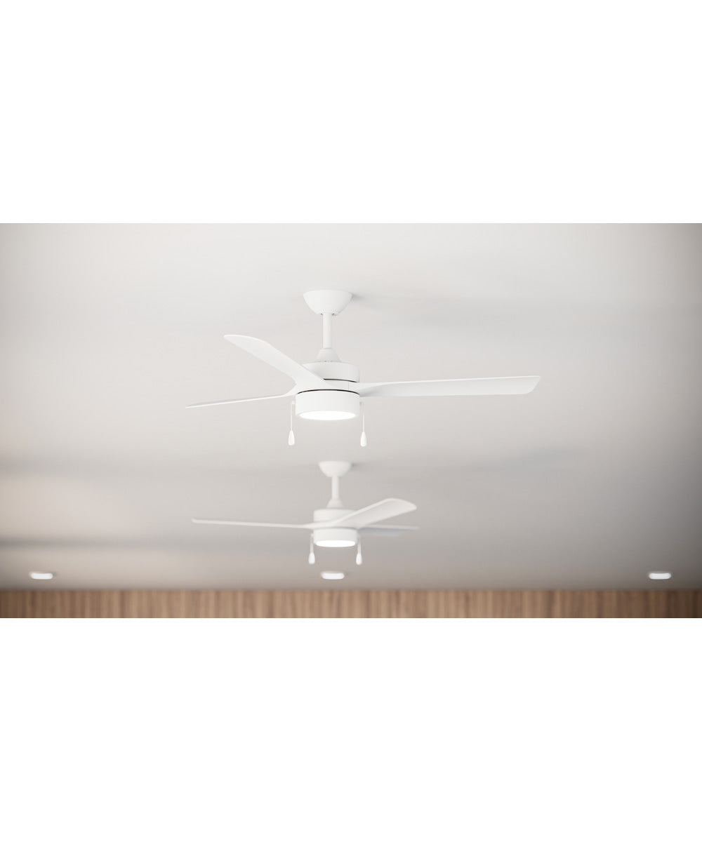 Axion I 52 in. 3-Blade Modern LED Ceiling Fan Matte White