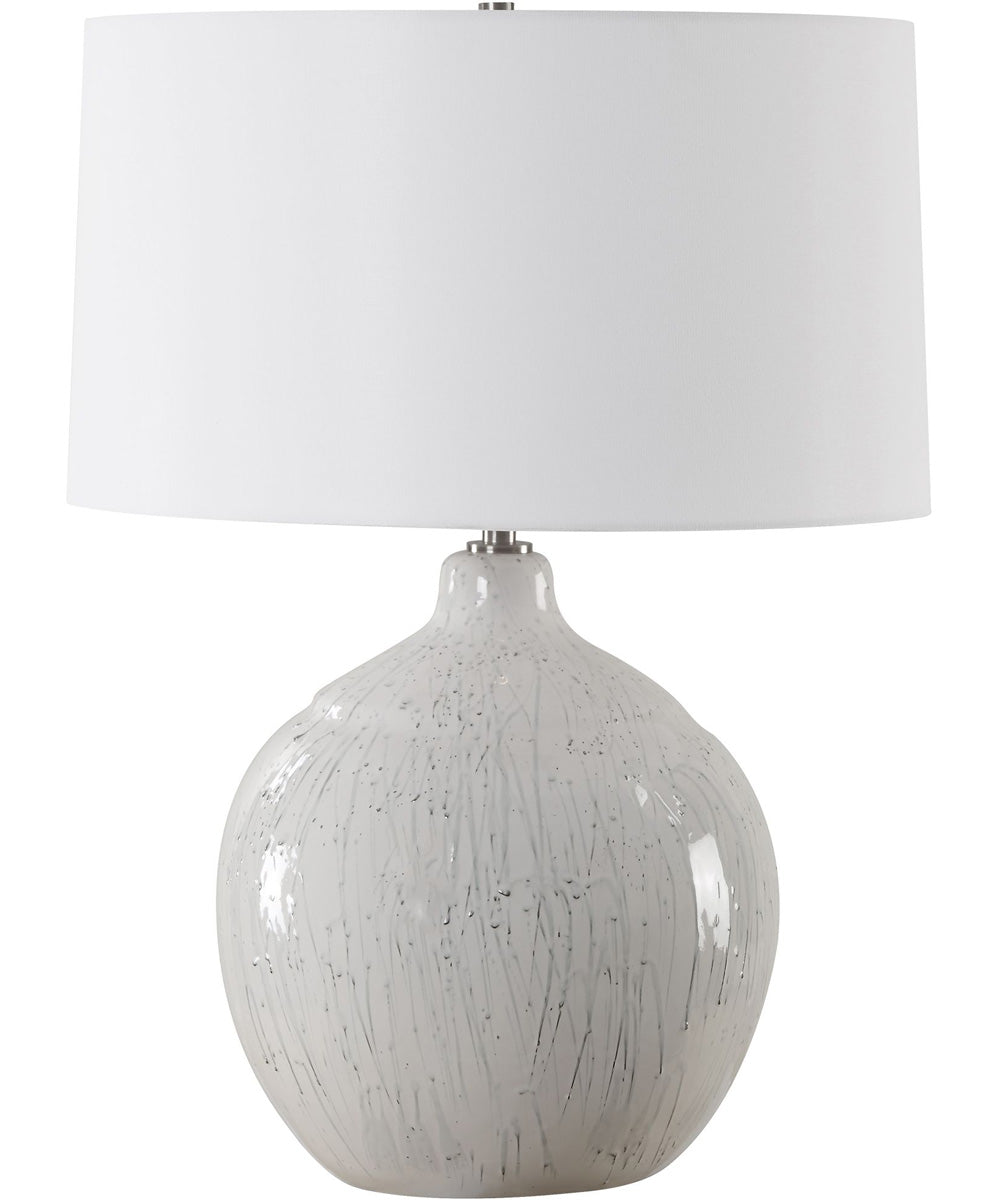 Dribble White Glaze Table Lamp