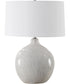 Dribble White Glaze Table Lamp