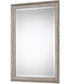 24x34" Wall Mirror with Textured Surface in Metallic Silver