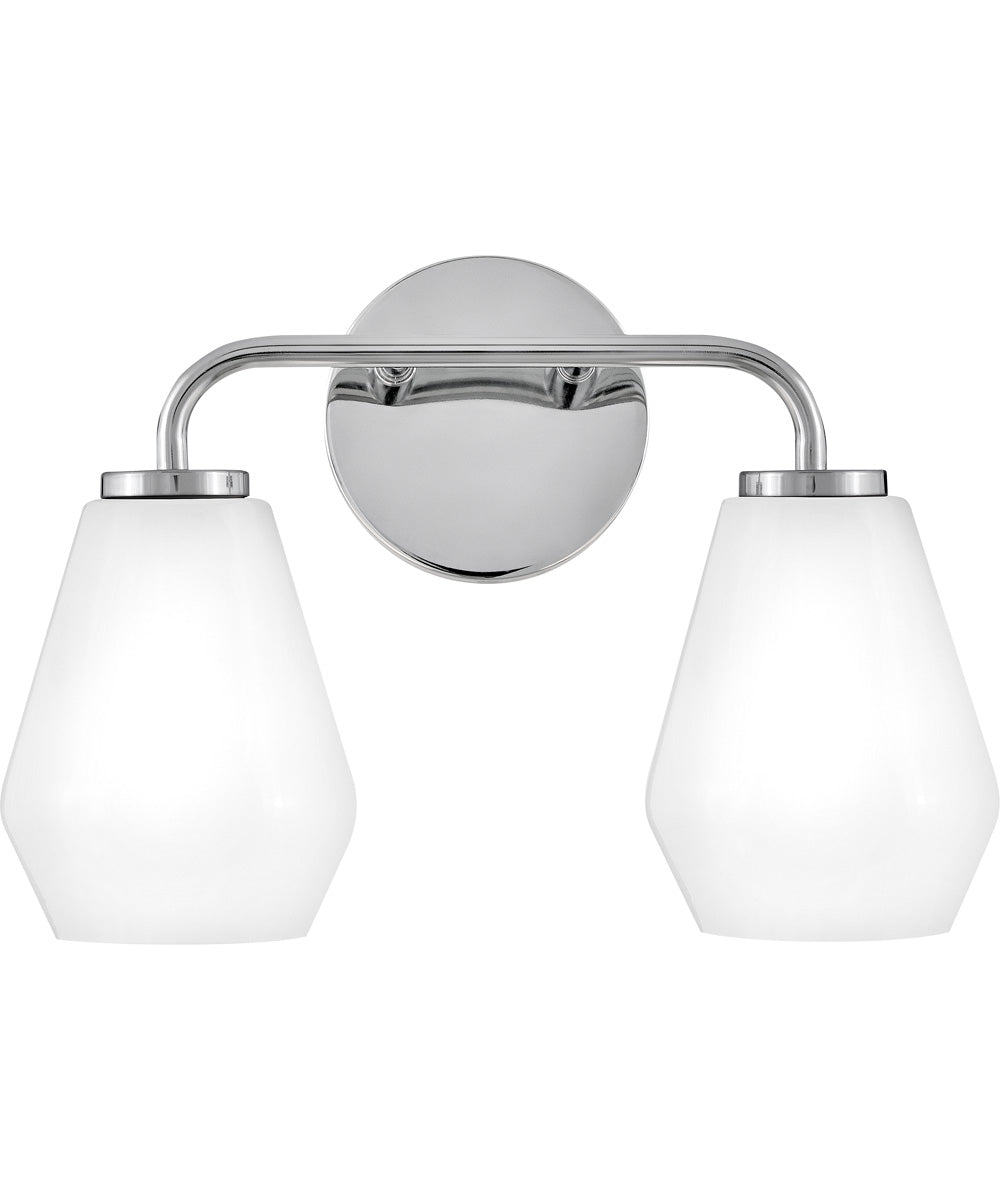Gio 2-Light Small Two Light Vanity in Chrome