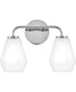 Gio 2-Light Small Two Light Vanity in Chrome