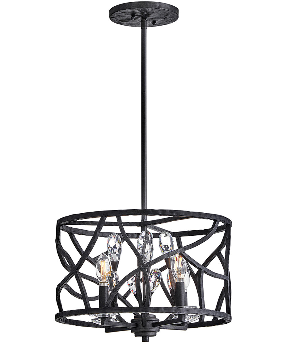 Eve 4-Light Medium Convertible Flush Mount in Brushed Graphite