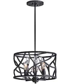 Eve 4-Light Medium Convertible Flush Mount in Brushed Graphite