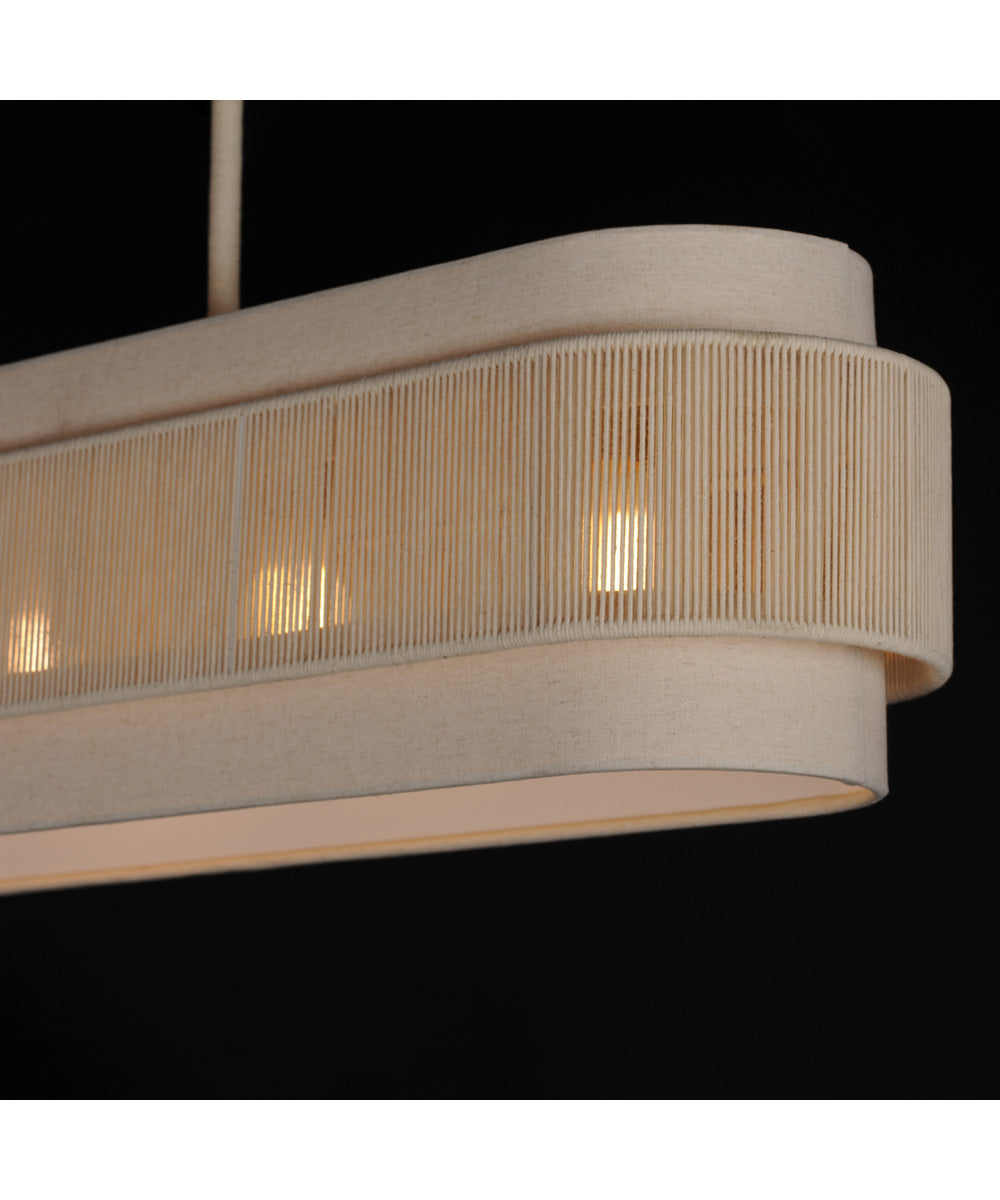 Seacliff 5-Light Linear Chandelier Natural Aged Brass