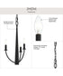 Jheni 3-Light Chandelier Matte Black