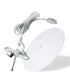 2 Light Swag Plug-In Pendant 16"w Light Oatmeal Linen Drum with Diffuser, White Cord