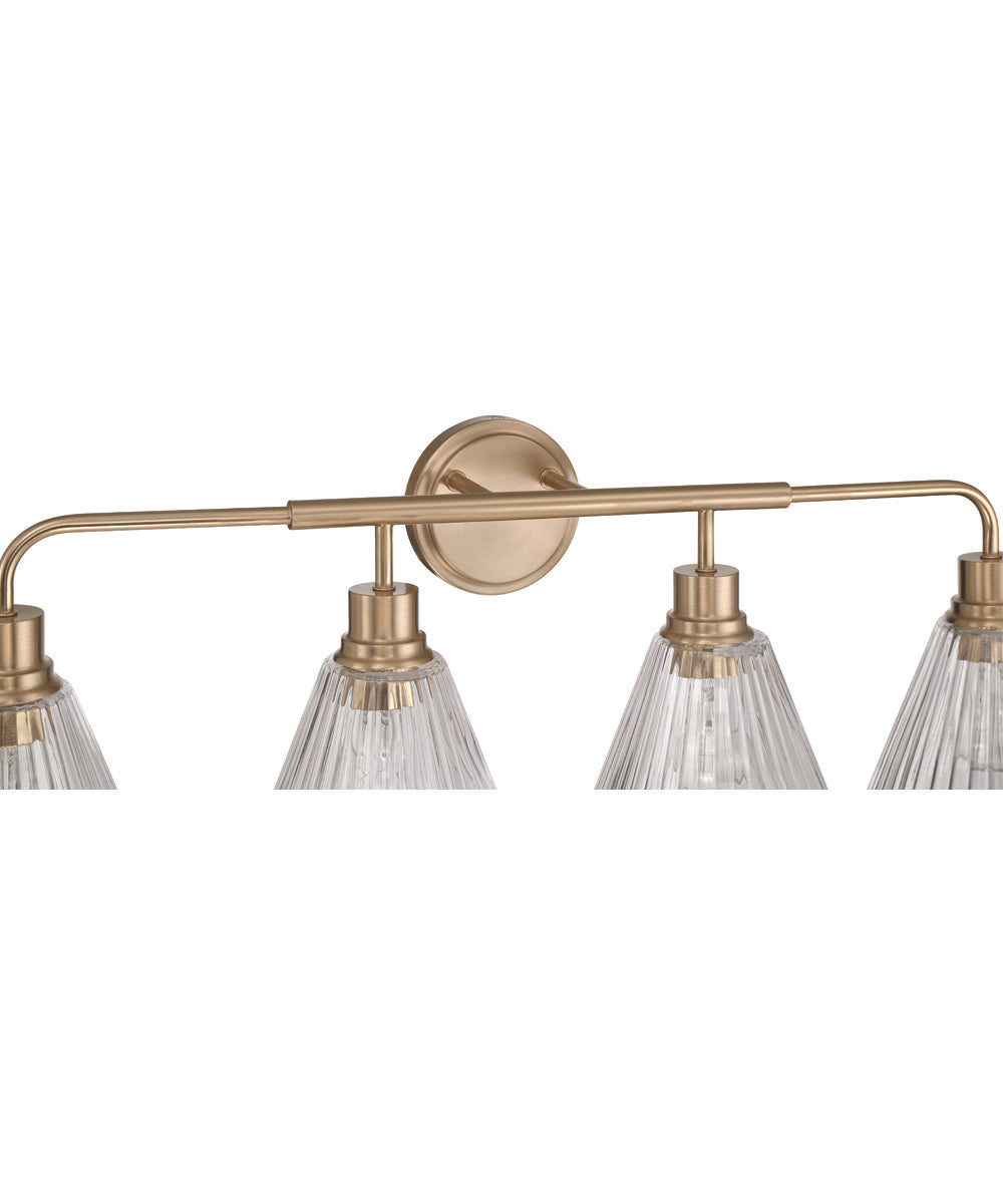 Pleated 4-Light Lighting Premium Bronze