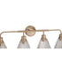 Pleated 4-Light Lighting Premium Bronze