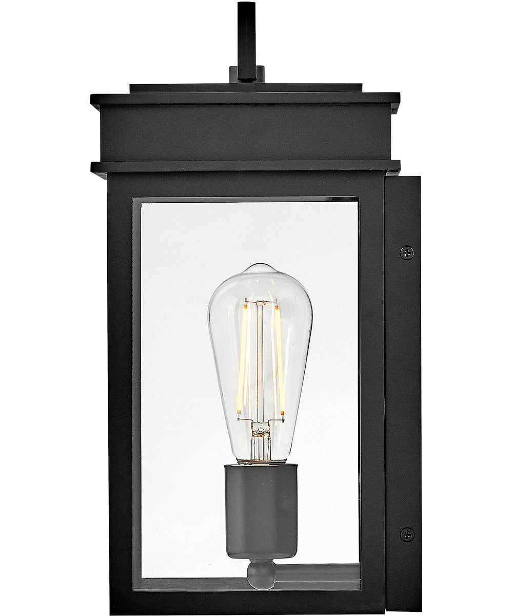 Cole 1-Light Medium Wall Mount Lantern in Black