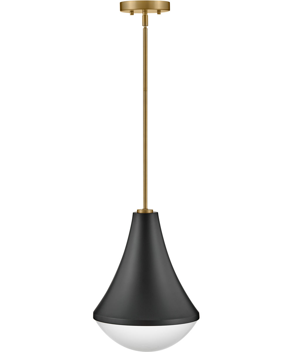 Haddie 1-Light Small Pendant in Black