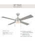 Tavo 52-in. 4-Blade LED Modern Ceiling Fan Brushed Nickel