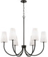 Averitt 6-Light Chandelier Matte Black