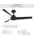 Rizo 52-in. 3-Blade Modern Ceiling Fan Matte Black