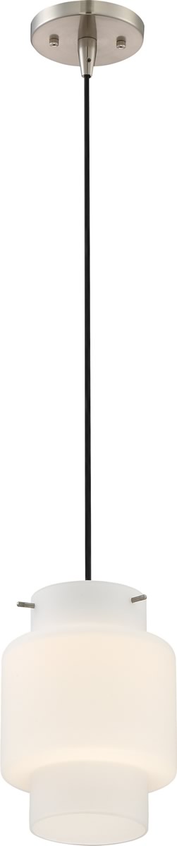 7"W Del 1-Light LED Pendant Brushed Nickel