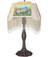 21" High Reverse Painted Roses Table Lamp