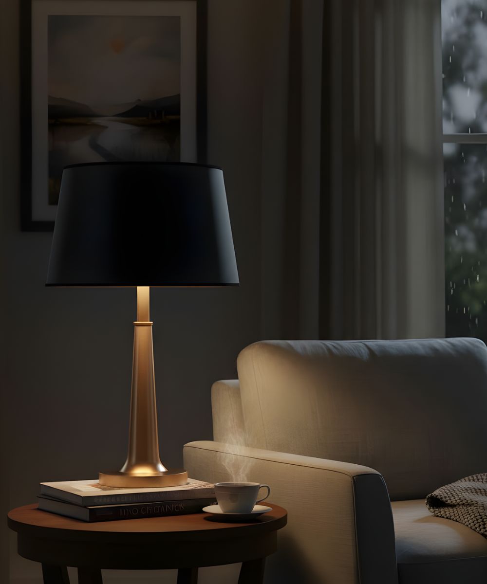 13x16x10 Black/Opaque Gold Foil English Barrel Hardback Lampshade